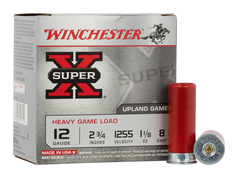 Winchester Ammo Super X, Win Xu12h8    Supx Hvygame          25/10