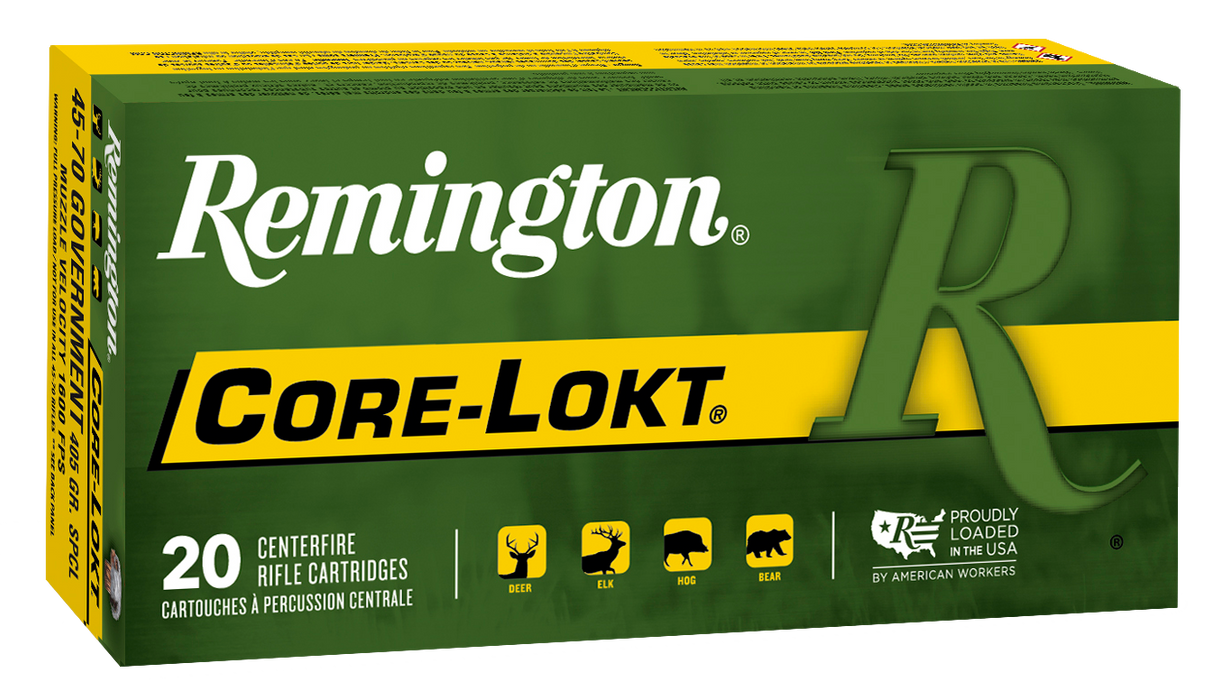 Remington Ammunition Core-lokt, Rem 21459 R4570g1   4570 Gvt   405 Sp(fp)   20/10