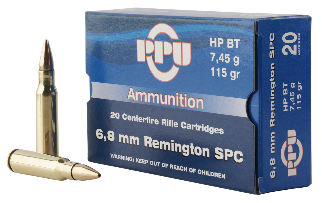 Ppu Standard Rifle, Ppu Pp68h       6.8 Rem Spc 115 Hpbt         20/50