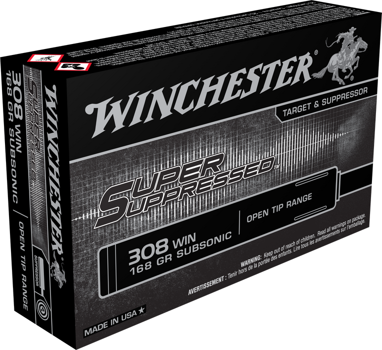 Winchester Ammo Super Suppressed, Win Sup308        308 168-180 Fmjot  20/10  Sup