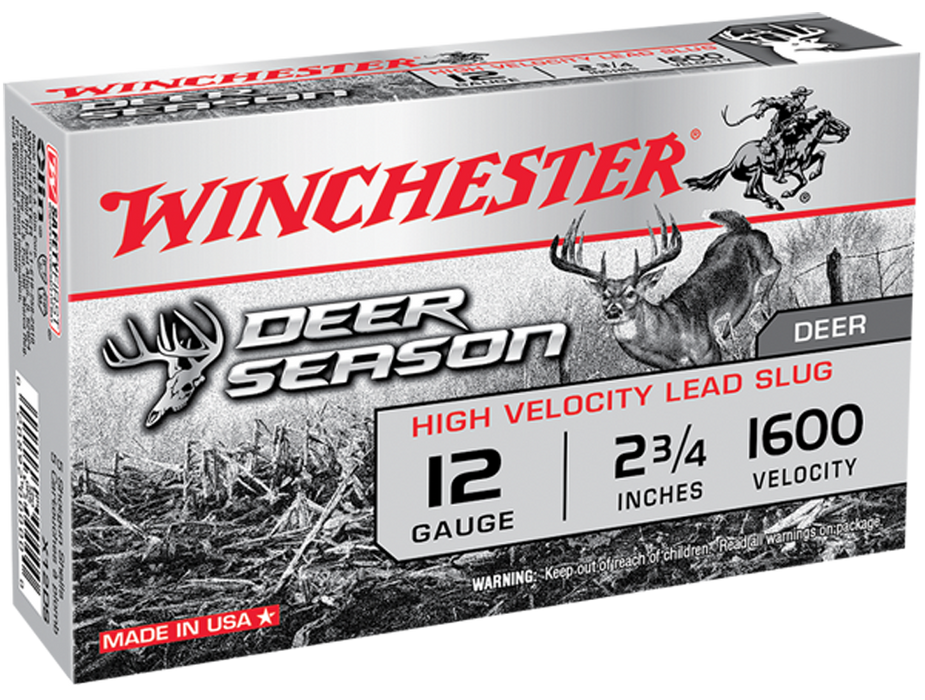 Winchester Ammo Deer Season, Win X12ds     Deer   12 2.75 Slug     5/20