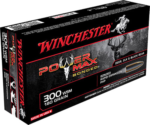 Winchester Ammo Power Max Bonded, Win X300wsmbp     300wsm 180pmb      20/10