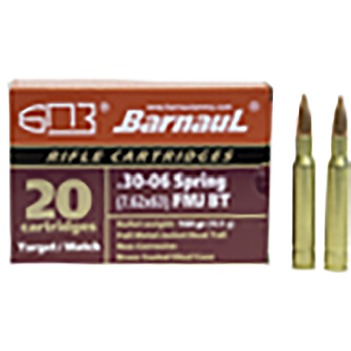 Barnaul Ammo Rifle Ammo, Barnaul 3006spr-fmjbt168      30-06 168 Fmj  20/25