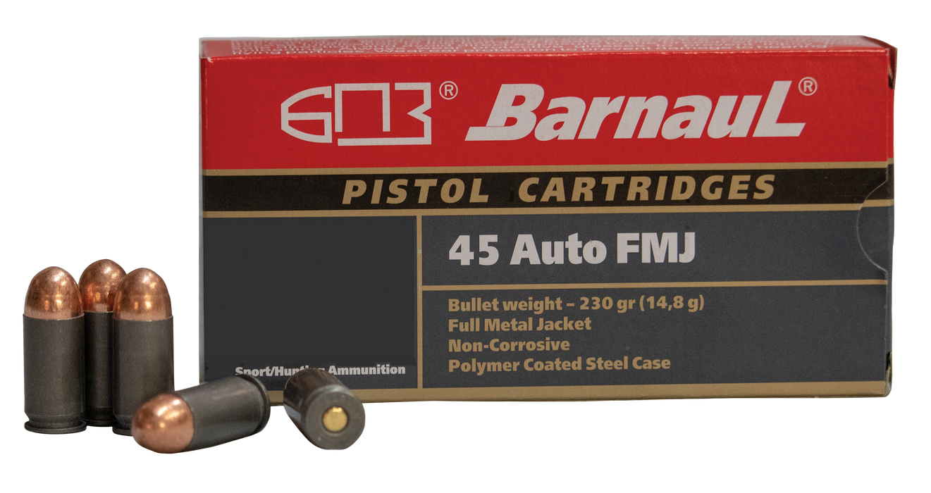 Barnaul Ammo Pistol, Barnaul 45auto-fmj230         45acp 230 Fmj  500rd