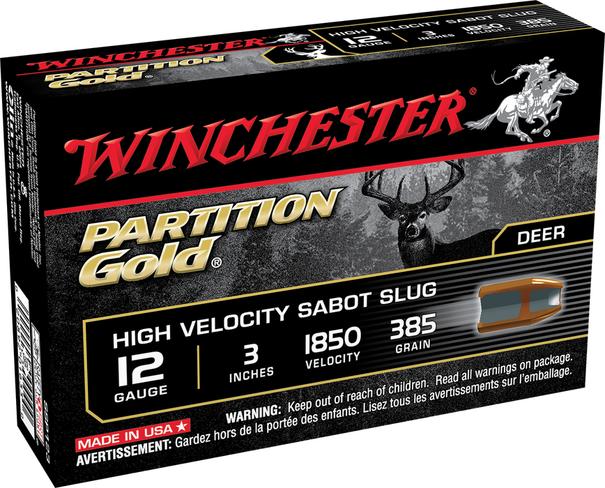 Winchester Ammo Partition Gold, Win Ssp123    Suppar Gld Sabot Slug   5/20