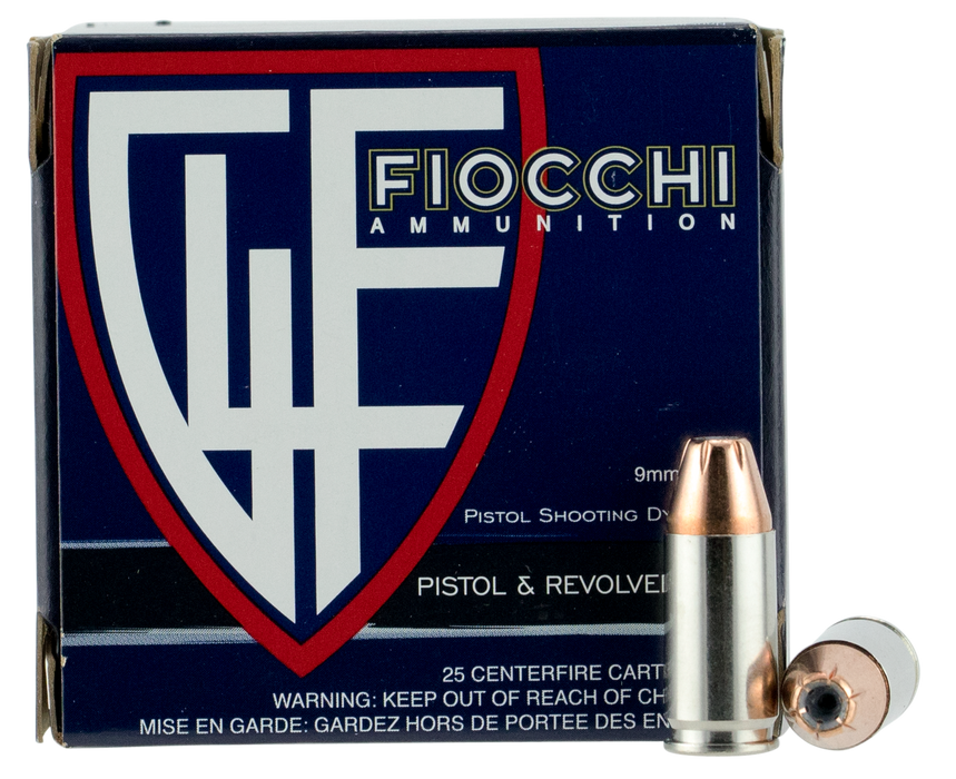 Fiocchi Extrema, Fio 9xtpc25   9mm        124 Jhp     25/20