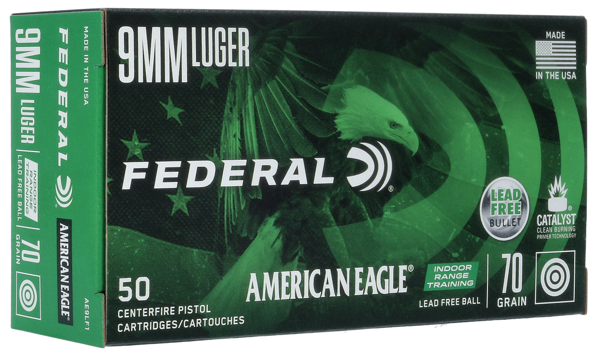 Federal American Eagle, Fed Ae9lf1       9mm        70 Ldfr Rng    50/10