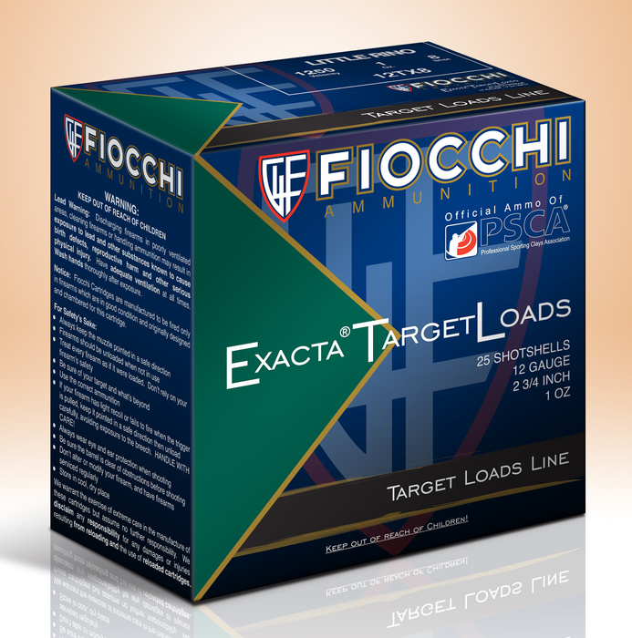 Fiocchi Exacta Target, Fio 12tx8     Little Rhino  1oz       25/10