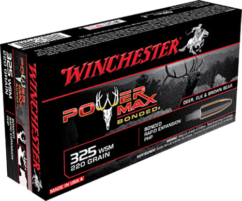 Winchester Ammo Power Max Bonded, Win X325wsmbp     325wsm 220pmb      20/10