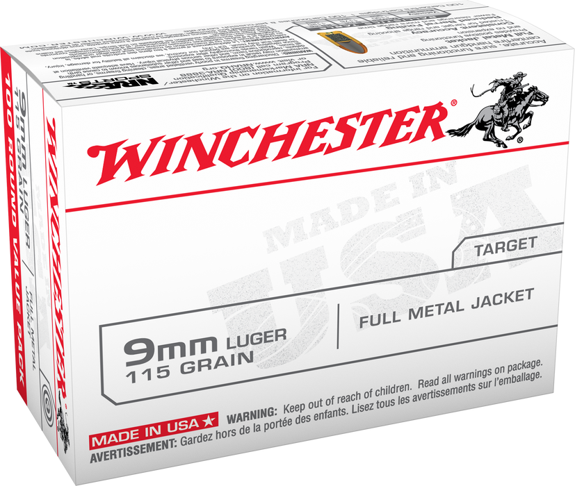 Winchester Ammo Usa, Win Usa9mmvp  9mm        115 Fmj    100/10