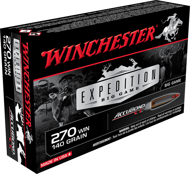 Winchester Ammo Expedition Big Game, Win S270ct        270    140abct     20/10