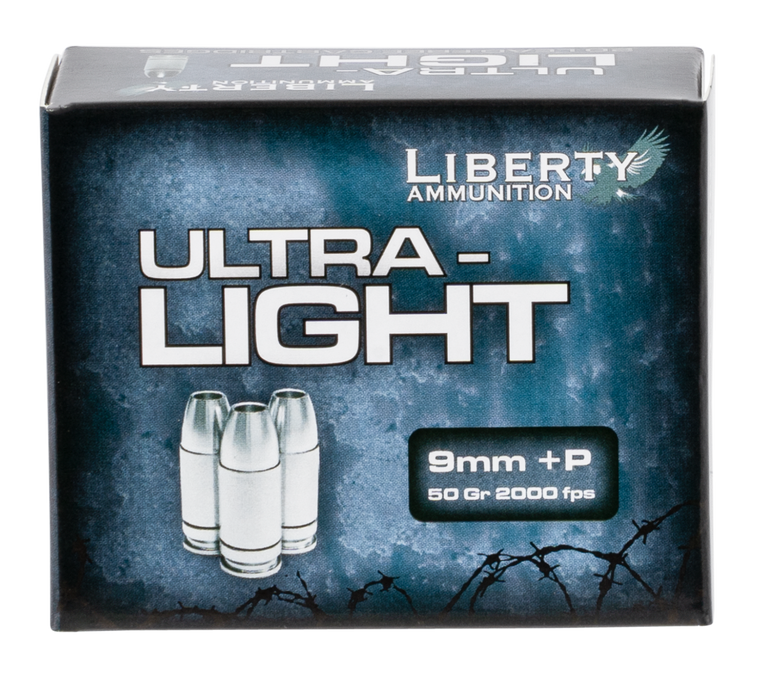 Liberty Ammunition Ultra-light, Liberty La-ul-9-052   9mm+p 50gr 20/10