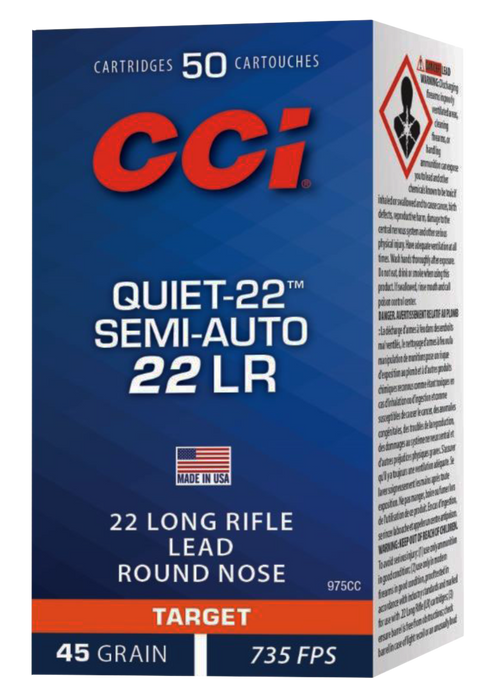 Cci Target & Plinking, Cci 975cc 22 Lr Quiet 45 Lrn               50/100