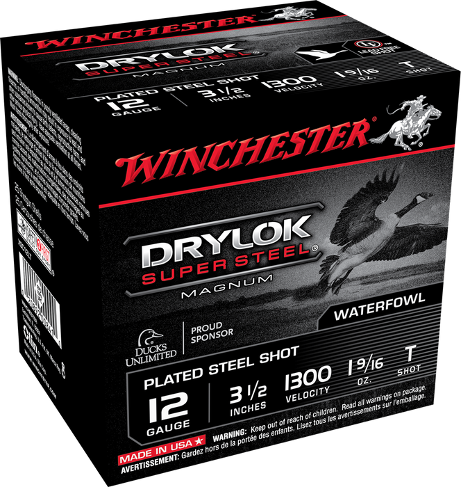 Winchester Ammo Drylock Super Steel, Win Xsc12lt    Plated    3.5 Stl    25/10