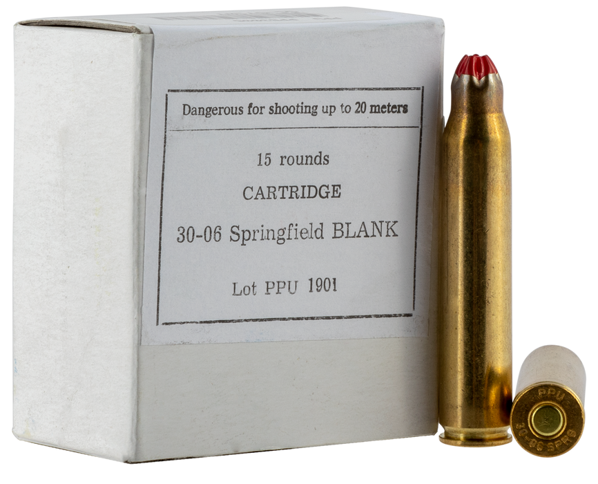 Ppu Blank Ammo, Ppu Ppb3006     3006 Blank M1999 Std Case    15/54