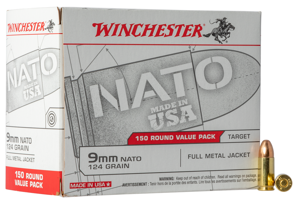 Winchester Ammo Usa, Win Usa9nato  9mm        124 Fmj    150/5