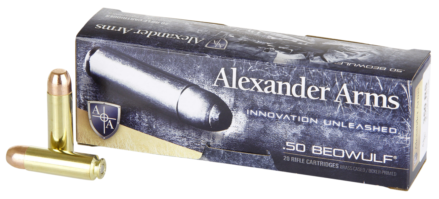 Alexander Arms Rifle Ammo, Alex Ab350rsbox  50 Beowulf 350 Round Shldr  20/10