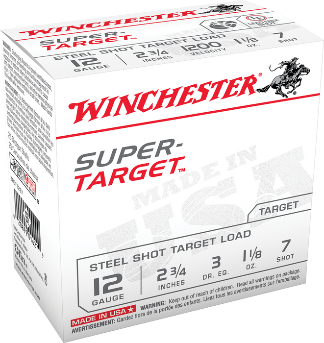 Winchester Ammo Super Target, Win Trgt12s7   Sup Tgt      11/8     25/10  Stl