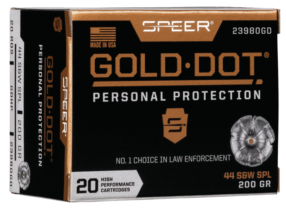 Speer Ammo Gold Dot, Speer 23980gd Gold Dot 44spc  200 Hp        20/10