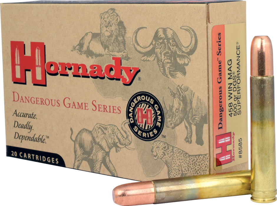 Hornady Dangerous Game, Horn 8585   458win  500 Dgs Hm               20/06