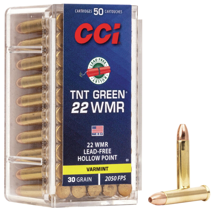 Cci Varmint, Cci 0060  22 Wmr 30 Tnt Green               50/40