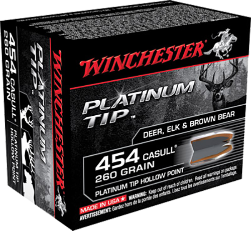 Winchester Ammo Platinum Tip, Win S454pthp  454cas   260 Pthp      20/10