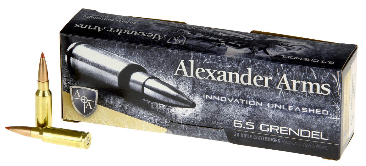 Alexander Arms Rifle Ammo, Alex Ag129sstbx  6.5 Gren 129 Sst            20/10