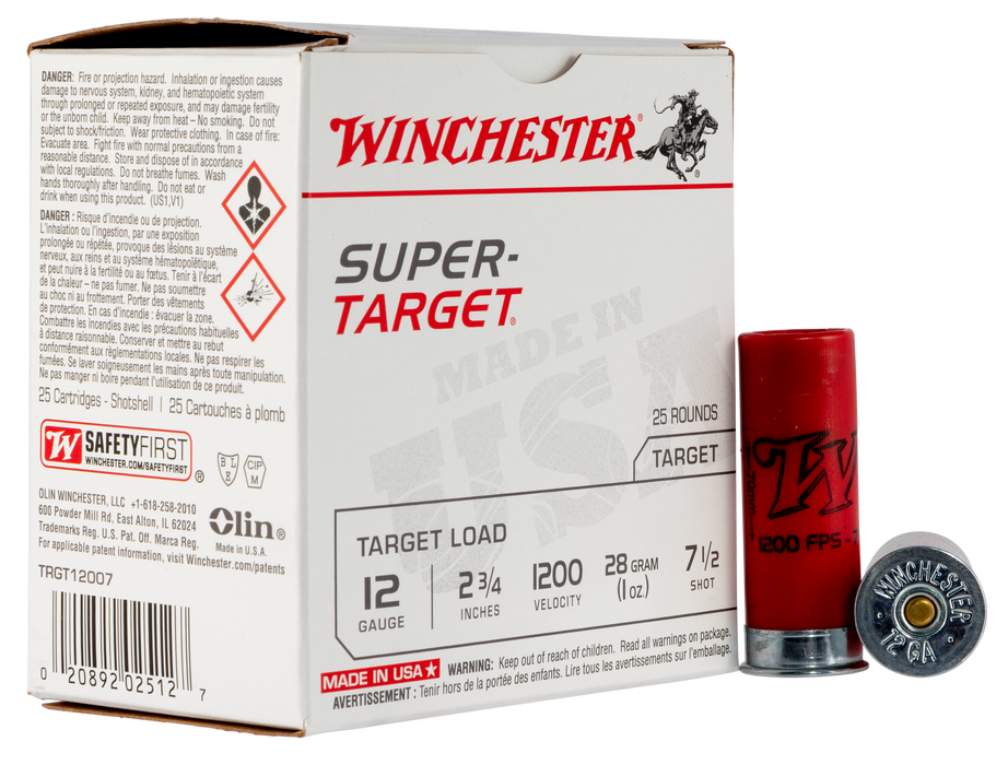 Winchester Ammo Super Target, Win Trgt12007  Sup Tgt       1oz     25/10