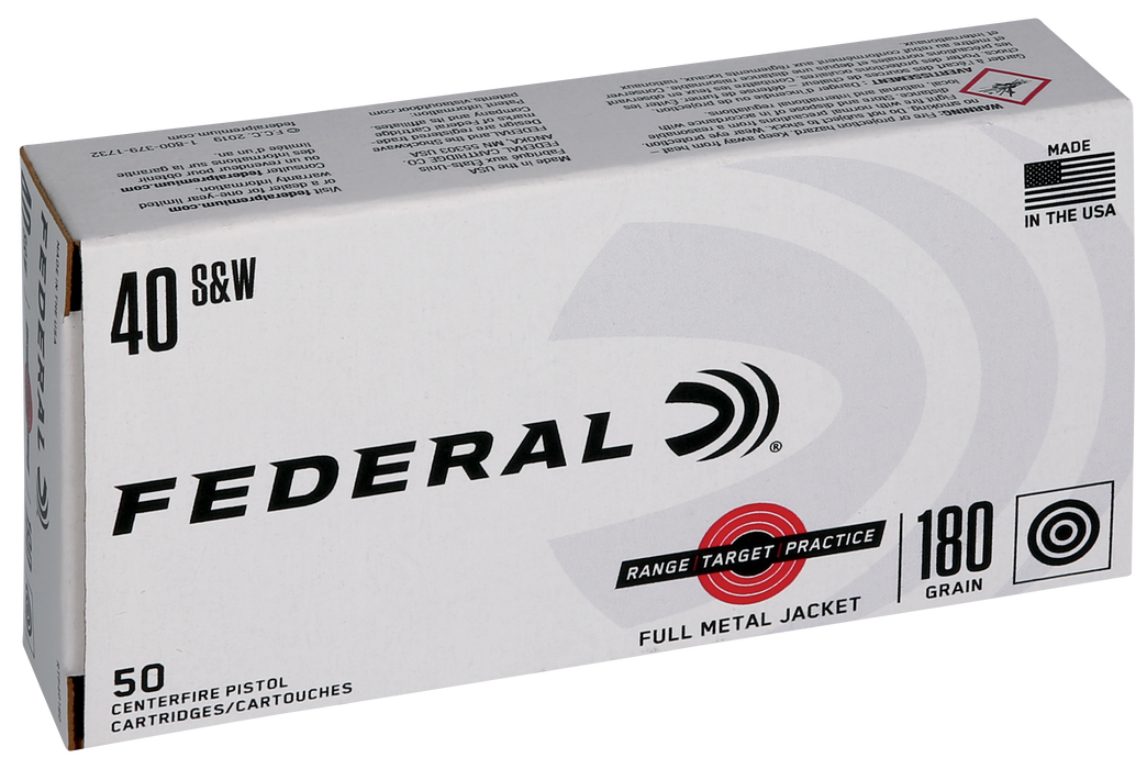 Federal Range And Target, Fed Rtp40180    40         180 Fmj  Rngtrt 50/20