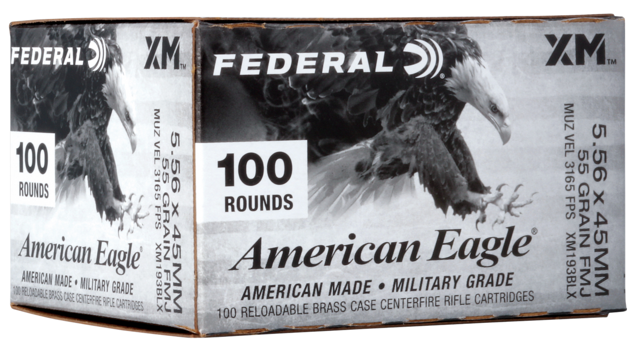 Federal American Eagle, Fed Xm193blx     5.56     55 Fmjbt        100/5