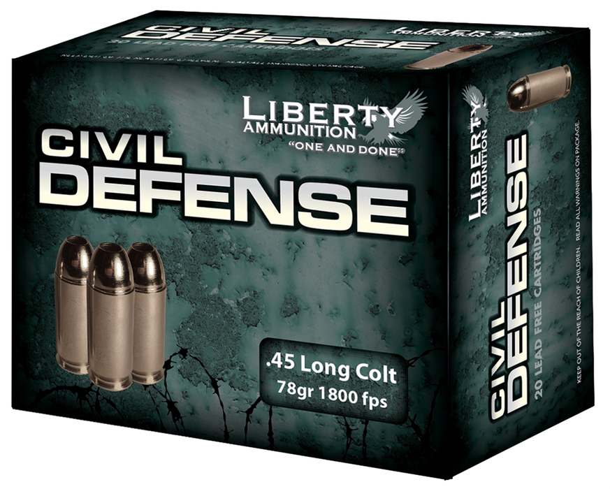 Liberty Ammunition Civil Defense, Liberty La-cd-45-031   45lc 78gr 20/50