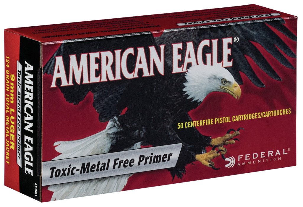 Federal American Eagle, Fed Ae9n1        9mm Lug   124 Tmj         50/20