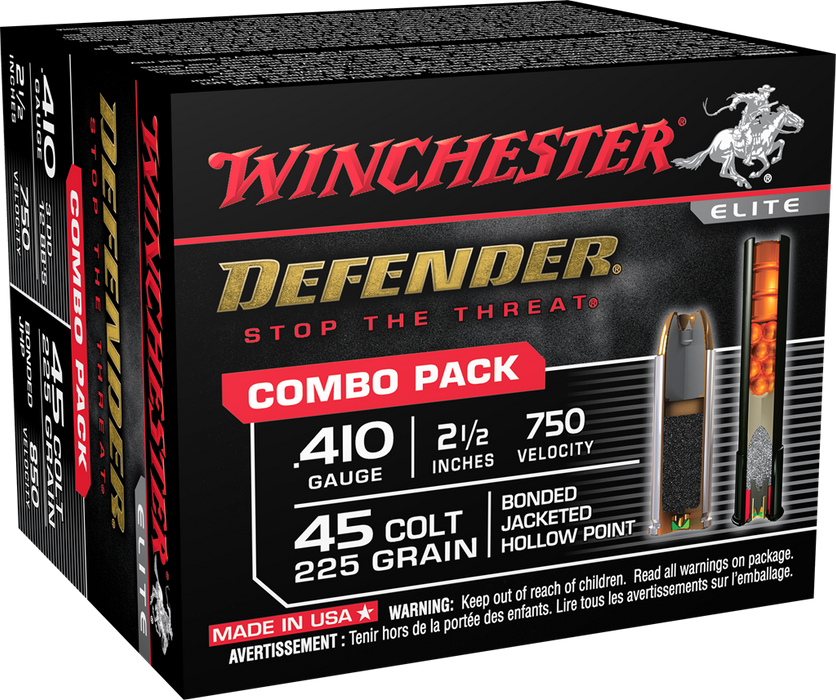 Winchester Ammo Defender, Win S41045pd   Per Def 410/45 Combo  20/10