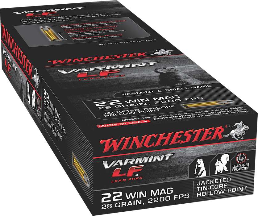 Winchester Ammo Varmint Lf, Win X22mhlf   22 Win Mag 28 Jhp      50/40