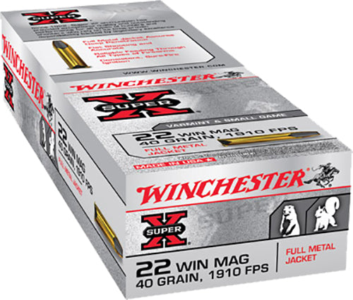 Winchester Ammo Super X, Win X22m      22 Win Mag 40 Fmj      50/40