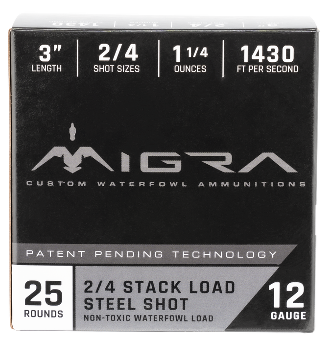 Migra Ammunition Combinational, Migra M12s246p  Staxd Weekender 12 3in  2-4  6 Pk