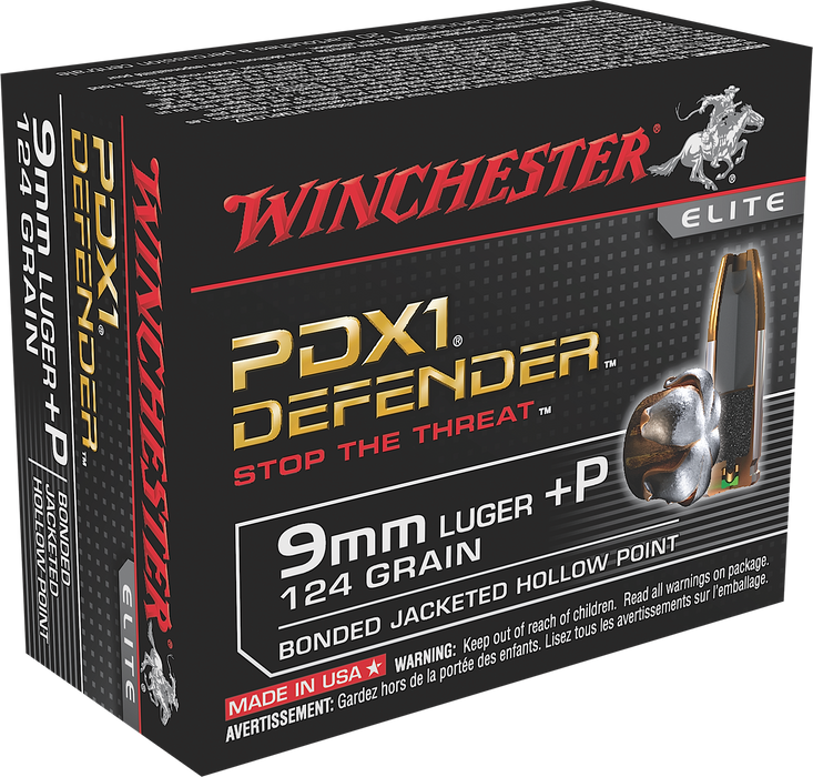 Winchester Ammo Pdx1 Defender, Win S9mmpdb   9mm     124 Pdx        20/10