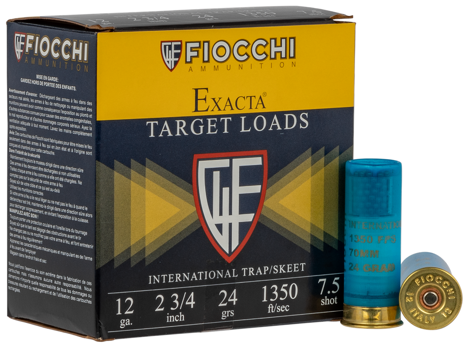 Fiocchi Exacta Target, Fio 12in2475  Trap/skt      24g       25/10