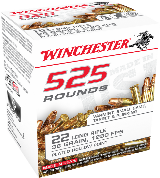 Winchester Ammo Usa, Win 22lr525hp 22lr 36 Cphp  Can     525/10