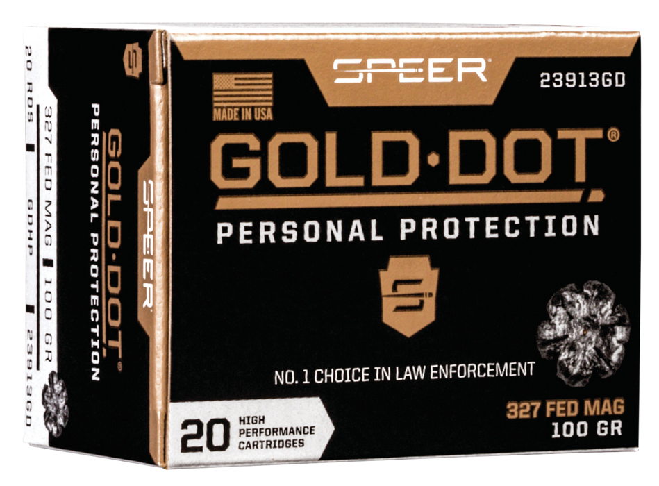 Speer Ammo Gold Dot, Speer 23913gd Gold Dot 327fed 100 Hp        20/10