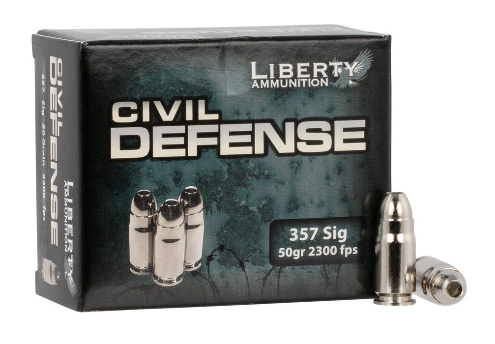 Liberty Ammunition Civil Defense, Liberty La-cd-357sig-053  357sig  50gr 20/50