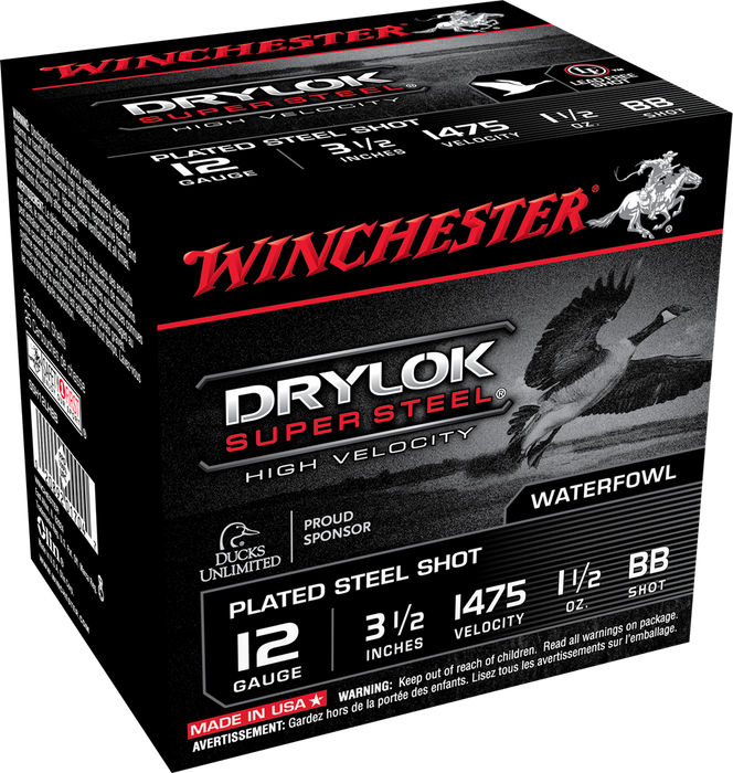 Winchester Ammo Drylock Super Steel, Win Ssh12lhbb  Supreme Hv    Stl 1 1/2 3in 25/10