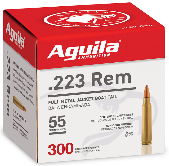 Aguila Rifle, Aguila 1e223108 223 Rem Fmj  55 Gr Bulk Pk 300/04