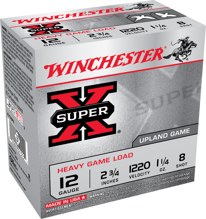 Winchester Ammo Super X, Win Xu12sp8   Supx Hvyfld           25/10