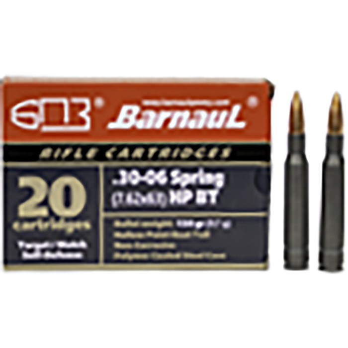 Barnaul Ammo Rifle Ammo, Barnaul 3006spr-hpbt150       30-06 150 Hpbt 20/25