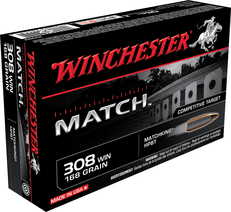 Winchester Ammo Match, Win S308m         308    168bthp     20/10