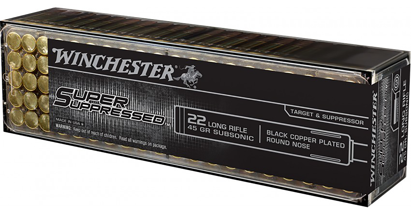 Winchester Ammo Super Suppressed, Win Sup22lrhp 22lr Sup Supressed    100/20