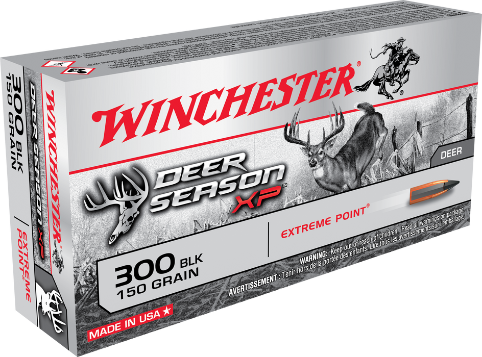 Winchester Ammo Deer Season Xp, Win X300blkds     300bo  150ext      20/10  Deer