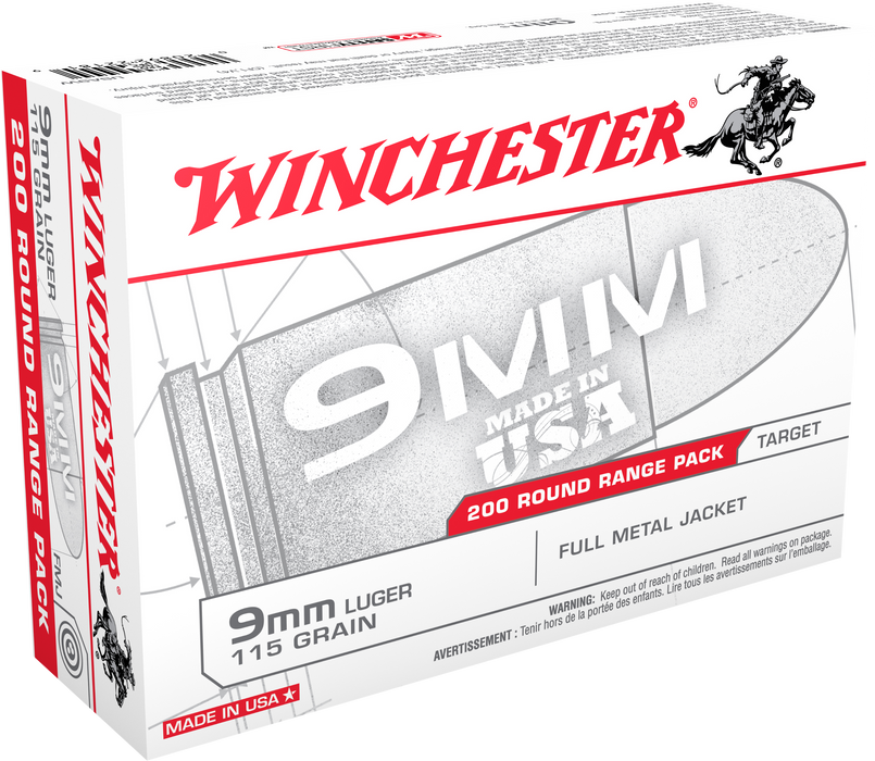 Winchester Ammo Usa, Win Usa9w     9mm        115 Fmj    200/05