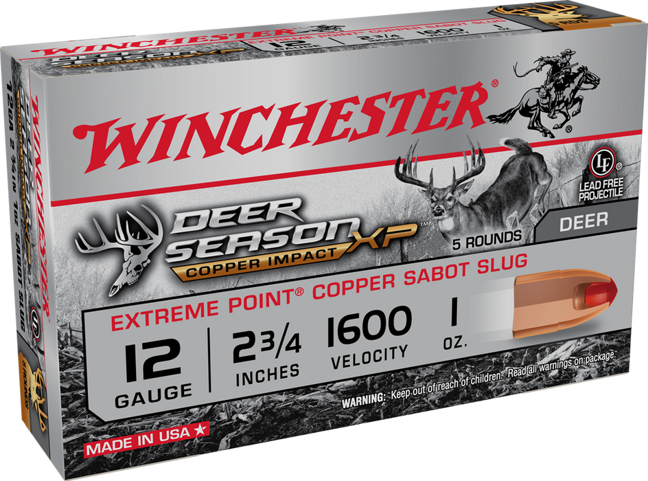 Winchester Ammo Deer Season, Win X12dslf   Deer Xpcp Impct Sabot   5/20